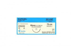 نخ بخیه سیلک 5/0 سوپا Supa مدل سوپاسیل SUPASIL