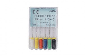 فایل اندو دستی منعطف مانی Mani پک K-File Flexile طول 25 میلیمتر