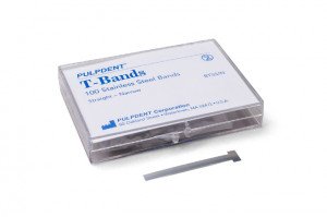 نوار ماتریس پالپ دنت Pulpdent مدل T-bands | بسته 100 تایی
